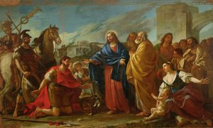 O Centurião Ajoelhado nos Pés de Cristo ou, Jesus Curando o Filho de um Oficial, 1752