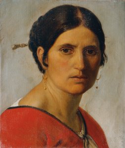 camponesa italiana de Joseph Mathias von Trenkwald