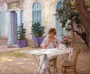 Pequeno almoço no Terraço de Joseph Milner Kite