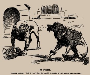 Sem brigas. Cartoon sobre o Incidente de Fashoda, 1898. de Joseph Morewood Staniforth