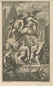 Hércules coroado por Vitória Página de rosto para: Cornelis de Bruyn, Viagens de Cornelis de Bruyn, pelas partes mais renomadas da Ásia Menor, 1698 de Joseph Mulder