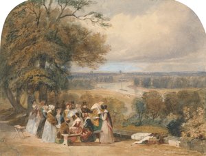 Um piquenique na colina de Richmond de Joseph Murray Ince
