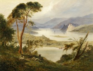 Oberwesel com o Castelo de Schonburg, no Reno, 1840
