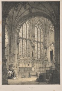 Arquitetura da Idade Média: Em St. Jacques, Dieppe, East End, Interior de Joseph Nash