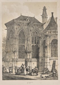 Arquitetura da Idade Média: St. Jacques, Dieppe, East End, Exterior de Joseph Nash