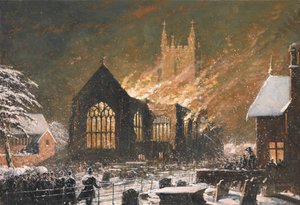 Croydon Church on Fire, 5 de janeiro de Joseph Nash