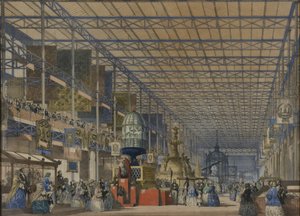 De "Imagens abrangentes de Dickinson da grande exposição de 1851", publicado em 1854 A abertura da grande exposição - Nave britânica, 1854 de Joseph Nash