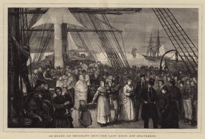 A bordo de um navio de emigrantes, a última hora de Gravesend