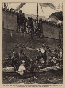 A Guerra Carlista na Espanha, Embarque de Carlists Deficientes a bordo do Somorrostro, fretado pela Sociedade Inglesa para ajudar os Espanhóis doentes e feridos
