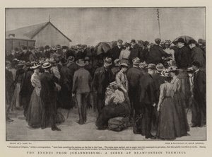 O Êxodo de Joanesburgo, uma cena em Bramfontein Terminus de Joseph Nash