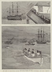 A Corrida em Greenhithe entre os Cadetes Navais do HMS Worcester e HMS Conway