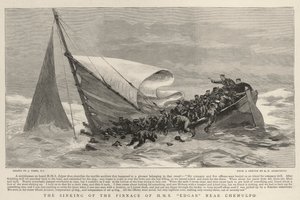O naufrágio do Pinnace de HMS Edgar perto de Chemulpo de Joseph Nash