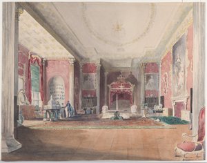 O quarto de dormir de Estado, Stowe, Buckinghamshire de Joseph Nash