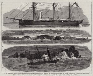 O naufrágio de HM Gunboat Wasp fora da ilha Tory, Donegal