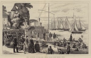A temporada de iates, a Royal Yacht Club House, Cowes