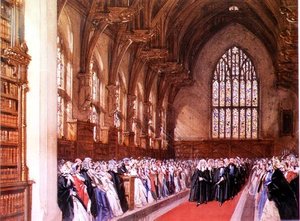 Vista do Westminster Hall (Interior) de Joseph Nash