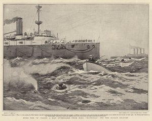Com a X Fleet, um homem ao mar da HMS Hannibal, nas Ilhas Scilly