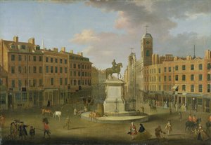 Charing Cross, com a estátua do rei Charles I e Northumberland House, c.1750