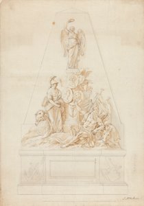 Estudo para o Monumento aos Capitães Naval William Bayne, William Blair e Lord Robert Manner