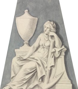 Tumba com Senhora Sentada, Apoiando-se numa Urna
