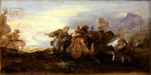 Cena da História Antiga, c.1680-90 (óleo sobre papel sobre tela)