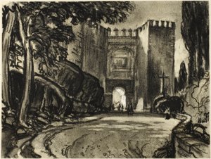 Um Portão de Segóvia de Joseph Pennell