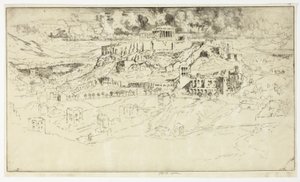 Atenas do túmulo de Philopotes de Joseph Pennell
