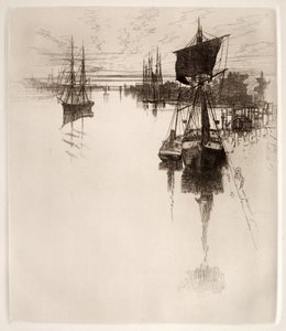 Abaixo da Chestnut Street Bridge, Filadélfia, 1884. de Joseph Pennell
