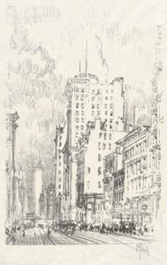 Broadway Above 23rd Street, #11 na colecção do Clube Iconophile de Joseph Pennell