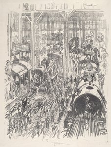 Motores de Construção para os Aliados, 1917. de Joseph Pennell