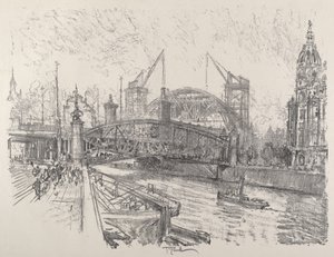 Construindo a Estação Friedrichstrasse de Joseph Pennell