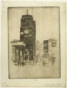 Torre da Igreja de Chelsea de Joseph Pennell