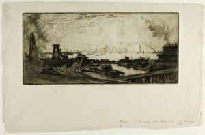 Coal Wharves, Staten Island, No. II de Joseph Pennell