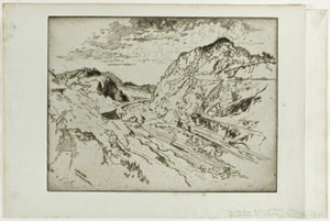 Culebra Cut, Panamá de Joseph Pennell