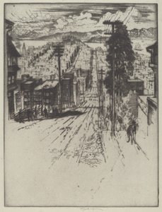 Down and Up the Hills to the Bay, San Francisco de Joseph Pennell