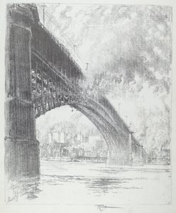 Ponte Eads, St. Louis, 1919. de Joseph Pennell