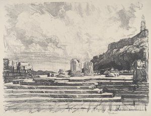 Eleusis, o Pavimento do Templo, 1913. de Joseph Pennell
