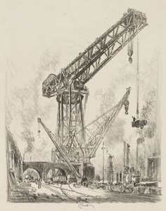 Trabalho de Guerra Inglês: Feito na Alemanha, The Great Crane de Joseph Pennell