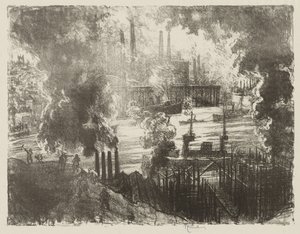 Trabalho de Guerra Inglês: Rio de Munições de Joseph Pennell
