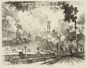 Trabalho de guerra inglês: as minas de carvão de Joseph Pennell