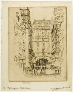 Entrada para o Savoy Hotel de Joseph Pennell