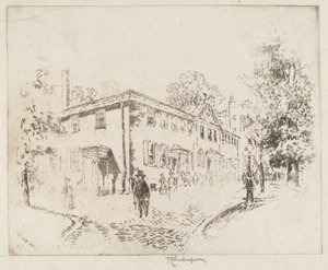 Fourth Street, Meeting House, Filadélfia de Joseph Pennell