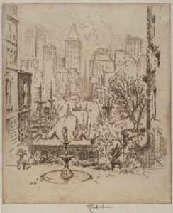 Da Clark Street a Wall Street, 1924 de Joseph Pennell