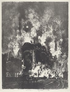 Fornos à noite de Joseph Pennell