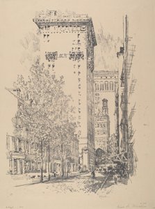 Rua Girard, 1912. de Joseph Pennell