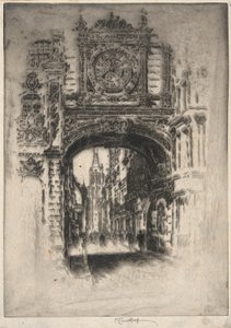 Relógio Grande; Rouen de Joseph Pennell