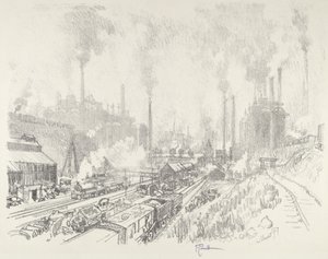 Na Terra do Ferro e do Aço, 1916. de Joseph Pennell