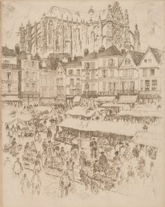 Place, Beauvais, 1907. de Joseph Pennell