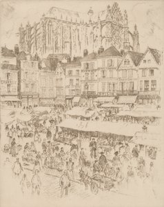 Place, Beauvais, 1907. de Joseph Pennell