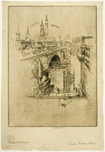 Escadas da ponte de Londres de Joseph Pennell